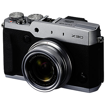 Fujifilm Finepix X30 Digital Camera, 12MP, 4x Optical Zoom, Wi-Fi with 3.0  LCD Screen Silver